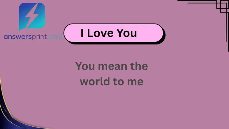 I Love You