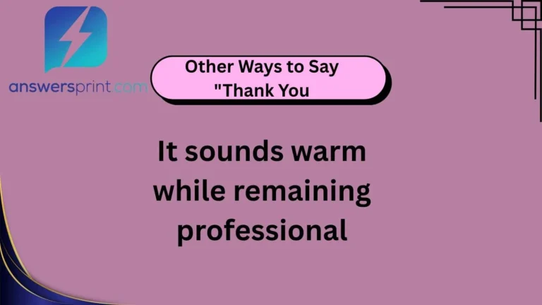 Other Ways to Say Thank You