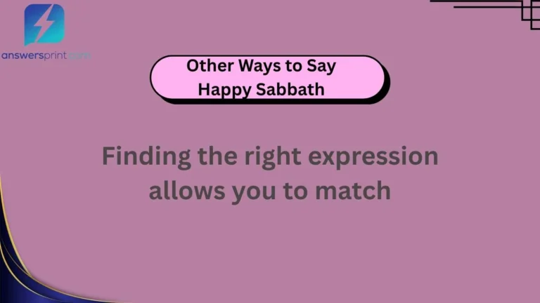 Other Ways to Say Happy Sabbath