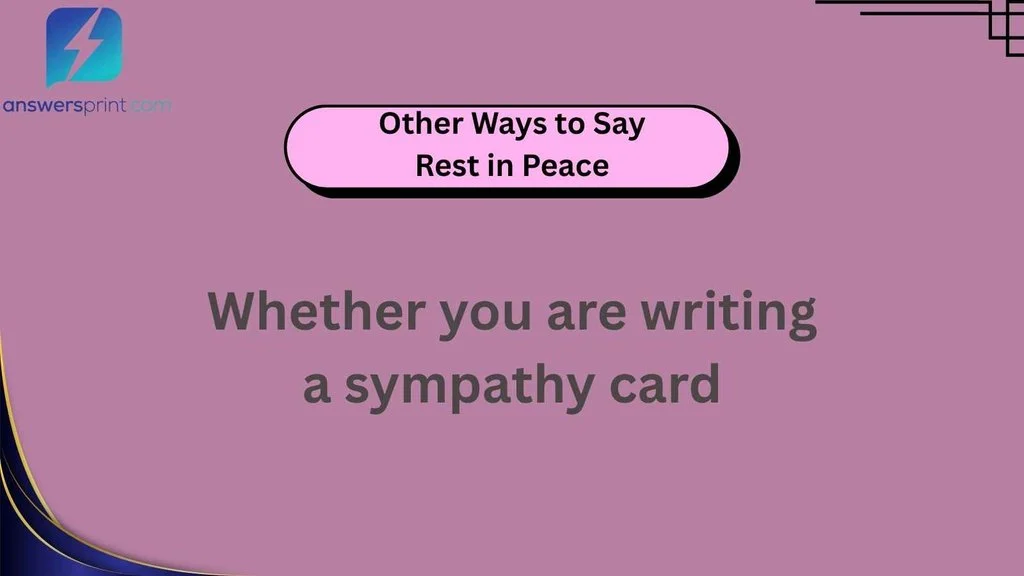 Other Ways to Say Rest in Peace