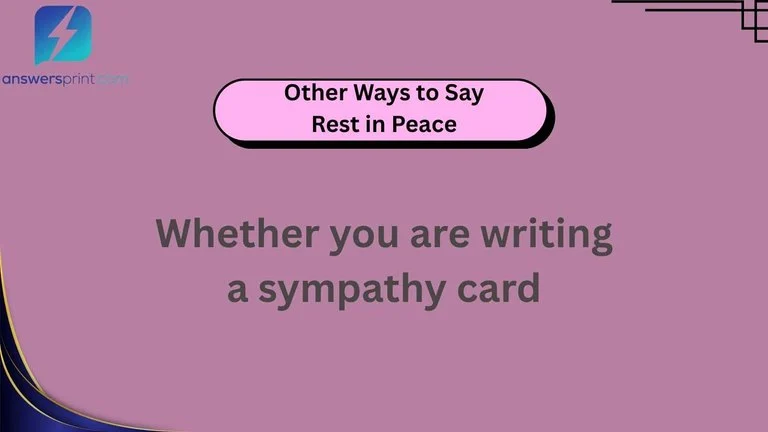 Other Ways to Say Rest in Peace